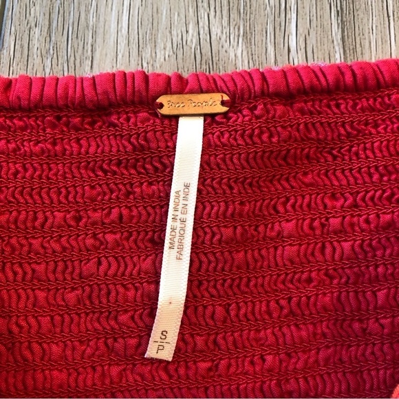 Free People Cherry Bomb Red Plaid Top Size Small - Picture 8 of 11